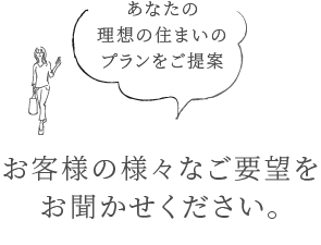 あなたの理想の住まいのプランをご提案